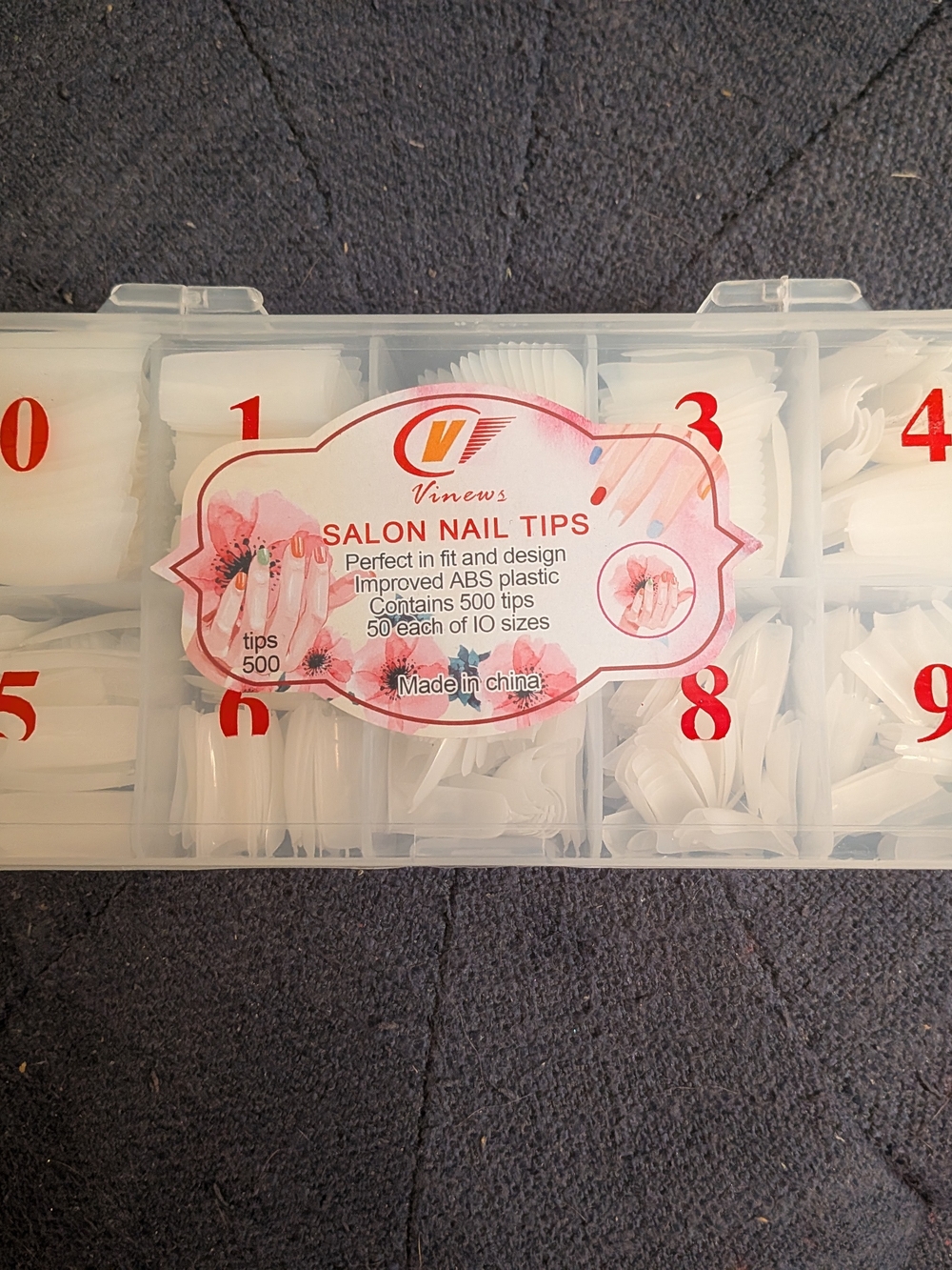 Vinew Salon Nail Tips - White French Tip Set